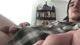 Accidental Self Facial During JOI "give me your cums"