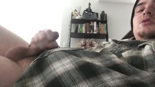 Accidental Self Facial During JOI "give me your cums"