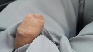 White Boy Plays With Cock While Driving on Freeway