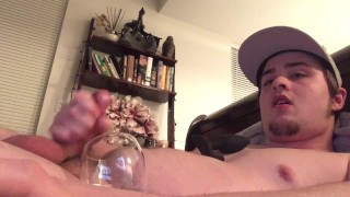 I CUM 5 Times! Thirsty Cumslut Camboy Drinks Cum!