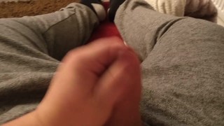 chubby teen wanks and cums for you!