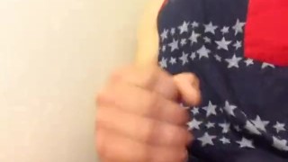 Jacking off with cumshot