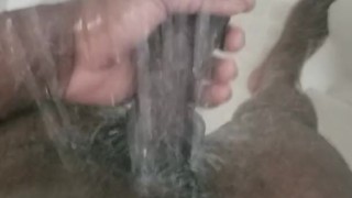 Needed something wet so I used the shower