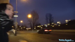 Public Agent Hot Czech car fuck after public blowjob makes agents cock hard