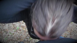 Goth Milf Outdoors On Her Knees Sucking Dick - Facial