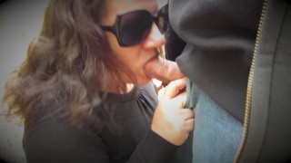 Goth Milf Outdoors On Her Knees Sucking Dick - Facial