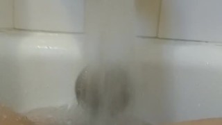 Splish Splash Redheaded bush taking a "bath"