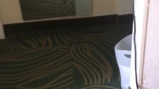 Young guy uses Fleshlight in hotelroom