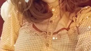 Innocent cutie teasing on snap