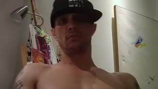 Oiled Dee Amore Rubs His Monster Cock & Cums Hard