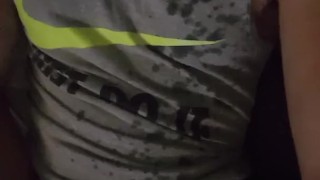 Filming myself getting off