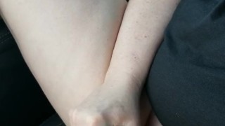 Hot Wife Brenda enjoying her vibrator in the parking lot  #2