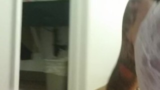 crossdresser riding dildo