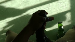 Jacking off with my legs up and showing my feet