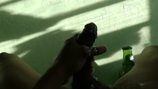 Jacking off with my legs up and showing my feet