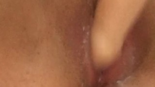 Teen uses dildo