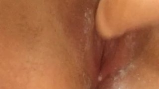 Teen uses dildo