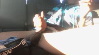 Early morning park smoke and stroke 