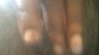 Juicy black pussy fingered