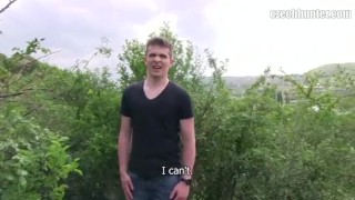  CZECH HUNTER 353 - Hunk Gets Paid To Suck Cock And Fucked Bareback Outside 