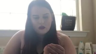 riding my dildo through ripped fishnets