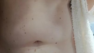 i suck ur cock and play with my tits secretly from my bf while he cleans