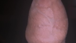 Playing with my long foreskin and soft cock