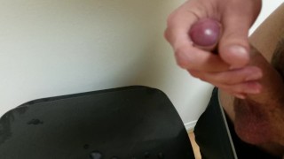 Horny Uncut White Boy - Massive Cum Shot