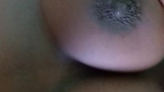 Chocolate hard nipples get teased