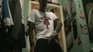 scally big cock jerk-off & cum mix