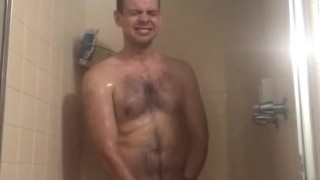 Showering up to Clean fingering my ass