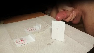 Solo male cumshot bullseye