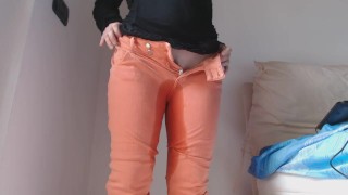 Pee in my orange jeans