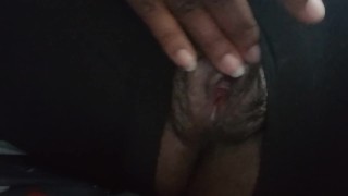 Moaning and rubbing my clit