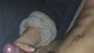 jerking big cock cum