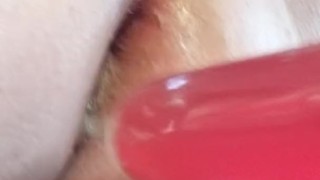 Treating my asshole to a large pink buttplug at lunch