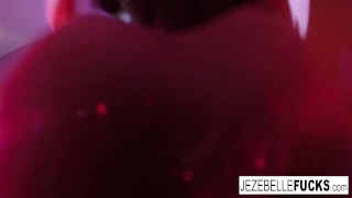 Sexy and slimy spit fetish with Jezebelle Bond