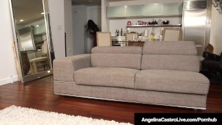 Hot BBW Angelina Castro Shares BF's Cock With Roberta Gemma!