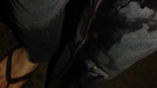Wetting my pants for the first time outside in the night