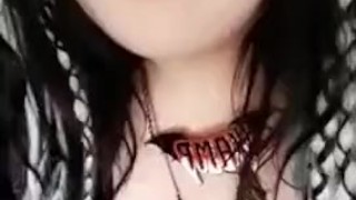 Goth BBW masturbation