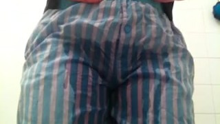 FTM Desperately Wets Pajama Pants