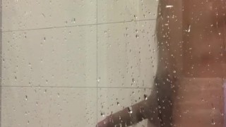 MASTURBATING in the Shower ** CUMSHOT all over **