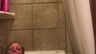 MILF getting off in Jacuzzi.