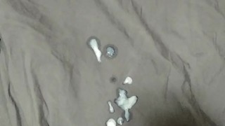 Wanking with big cumshot