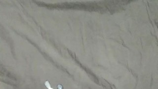 Wanking with big cumshot