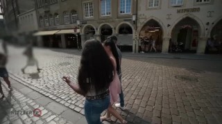 HITZEFREI Random thick black babe fucks a stranger