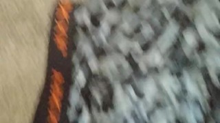 White boy cumming on camo boxers