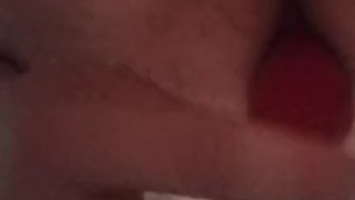 Slave in chastity given 30 seconds for butt plug