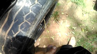 Pissing on my pos truck.