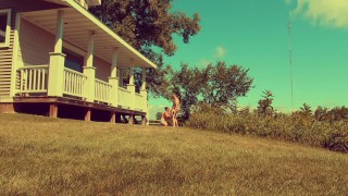 Missy and George Exposed - Sucking His Dick in the Front Yard